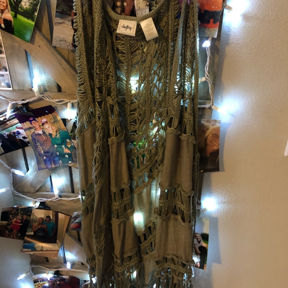 Shabby chic Sha, Olive green vest from Buckle